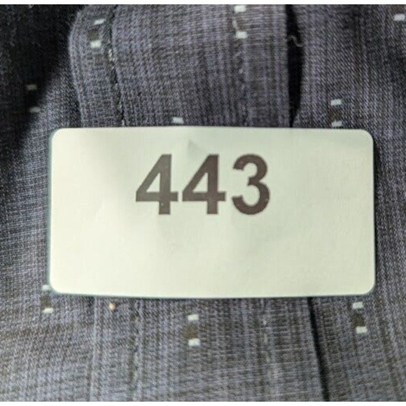 Haggar Short Sleeve Button Down Men’s Shirt Size L Dark Grey Line Design Pattern - Picture 7 of 7